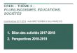 1. Bilan des activités 2017-2018 2. Perspectives …cren.univ-nantes.fr/wp-content/uploads/2018/10...Audras et A. Bretegnier, Université du Mans (octobre 2018) • Accompagnement