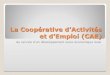 La Coopérative d’Activités et d’Emploi - APR Strasbourg · professionnel Socialement Partie prenante d’un projet d’entreprise collective. Un réseau de partenaires nationaux