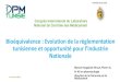 Bioéquivalence : Evolution de la règlementation tunisienne et opportunité pour l ... · 2019. 4. 12. · Bioéquivalence : Evolution de la règlementation tunisienne et opportunité