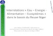 Interrelations « Eau Energie - Alimentation Ecosystèmes » dans le … · 2014. 9. 16. · et développement intégré du BN dans tous les domaines (énergie, hydraulique, agriculture,