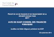 AVIS DU HAUT CONSEIL DES FINANCES PUBLIQUESav… · Source : calcul HCFP à partir du projet de loi de finances pour 2017, du programme de stabilité d’avril 2016 et de la loi de