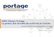 Click to edit Master title style ABRC Réseau Portage: La gestion … · 2019. 9. 27. · générale, Canadian University Council of Chief Information Officers (CUCCIO), soit le regroupement