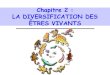 Chapitre 2 : LA DIVERSIFICATION DES أٹTRES du...آ  Sears 2n = 14 MEIOSE FECONDATION 2n = 7+7= 14 Hybride