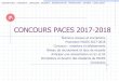 CONCOURS PACES 2017-2018 ... CONCOURS PACES 2017-2018 Numerus clausus et inscriptions Promotion PACES