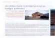 Architecture contemporaine belge primée - MA2 · 2017. 2. 24. · 1 architecture - patrimoine 44 Architecture contemporaine belge primée ! La Biennale de Saô Paulo est l'équivalent