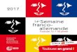 e Semaine franco- allemande - Europe 2017. 1. 5.¢  9h30>12h ou 14h>16h30 Pr£©paration interculturelle