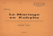 I.e lvtqricrge en Kcrbylie - ayamunayamun.com/LE-MARIAGE-EN-KABYLIE-PREMIERE-PARTIE-Y.AIT... · 2015. 9. 2. · I{ÀRIAGE EN KABYLIE Dç nârer por les uariages, aux At-1,fiangellat,