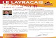 Le Layracaisle-layracais.fr/LE-LAYRACAIS-JUIN-2015.pdf · LGV » nov. 2014) au droit de Layrac déposée par la commune ... 7 avril et seront poursuivies à la mairie, salle de Prestige