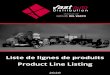 Liste de lignes de produits Product Line Electronic Part, Master Cylinder, Anti Lock Brake System, Smog