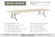 6ft Centre Folding Table Instruction manual manual l001... · 2017. 1. 17. · 6ft Inklapbare tafel Handleiding Table pliante 6 ft (1,8 m) Mode d'emploi Klapptisch, 180 cm Bedienungsanleitung