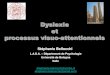 Dyslexie et processus visuo-attentionnelsc3i/doc/C3I-Seminaire-Bellochi-2012-06-27.pdf · Atkinson (1991;1993): un sous-groupe de dys est plus sensible à l’EC dans la reconnaissance