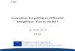 L’évaluation des politiques d’Efficacité · ISIS Multi level governance: linking up local, regional and national levels for delivering integrated sustainable energy action planning
