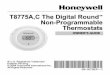 T8775A,C The Digital Round Non-Programmable Thermostats...69-1679EFŠ1 2 Fig. 1. T8775 Thermostat (features and operation). ROOM SET DISPLAYS ROOM OR SET TEMPERATURE (T8775C ONLY)