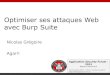 Optimiser ses attaques Web avec Burp Suite - AgarriIntroduction à Burp Suite Suite d'outils dédiée à l’interception, au relais, à l'analyse, à la modification et au rejeu de