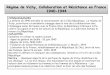 Régime de Vichy, Collaboration et Résistance en France ...adreamsuite.e- · PDF file La défaite en juin 1940 et ses conséquences La défaite de 1940 entraîne le renversement de
