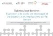 Tuberculose bovine · Tuberculose bovine : Evolution des outils de dépistage et de diagnostic et implications sur le terrain Maria-Laura BOSCHIROLI, LNR Tuberculose, ANSES Maisons-Alfort