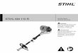 STIHL KM 110 R Owners Instruction Manual...KM 110 R English 3 Engineering Improvements STIHL’s philosophy is to continually improve all of its products. As a result, engineering