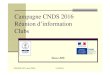 Campagne CNDS 2016 Réunion d’information Clubs · La campagne CNDS 2016, crédits « part territoriale » a. Bilan 2015 b. CNDS, son identité, ses missions c. CNDS, état des