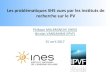 Les problématiques SHS vues par les instituts de recherche ...itese.cea.fr/downloads.php?file=/fr/Evenements/2017/JourneePV-SH… · 107 PME/PMI 28 ETI 26 grands groupes 39 international