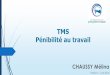 TMS Pénibilité au travail - Centre de Gestion du Finistère · • Critère 1 : manutention de plus de 7,5 T cumulées par jour - Etude réalisée sur 1an. Résultats = 135 Tournées