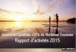 Assemblée Générale 2016 de Morbihan Tourisme Rapport d ......dont 3 Offices de Tourisme, 1 site de loisirs et 1 loueur de vélos ... Un message sur-mesure pour les morbihannais