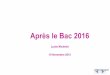 Après le Bac 2016 - Académie de Versailles · ADREP – salon de l’enseignement supérieur les 22 et 23 janvier 2016, Place de la Porte Champerret, Paris 17ème Salon de l’Etudiant