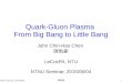 Quark-Gluon Plasma From Big Bang to Little Bang · 2015. 6. 12. · NTNU Seminar, 2015/06/04 陳勁豪 1 Quark-Gluon Plasma From Big Bang to Little Bang ... resistivity of the fluid