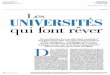 Page 1/27 Les UNIVERSITES qui rêver · donner plus de gomernance aux universités, essayer de renforcer l'interaction entre les programmes de recherche et les universités, les grandes