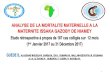 ANALYSE DE LA MORTALITE MATERNELLE A LA MATERNITE … · Analyser les déterminants de la mortalité maternelle à la Maternité Issaka Gazoby de Niamey pour une meilleure de prise