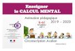 Enseigner le CALCUL MENTAL - Académie de Dijoncirco89- · PDF file Calcul mental et résolution de problèmes numériques au début du collège, Denis BUTLEN, Monique PEZARD, IREM,