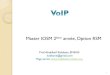 Master IOSM 2 année, Option RSM · •La Voix sur IP consiste à : Utiliser les réseaux IP pour faire passer des communications téléphonique (de la voix ou de la vidéo) en plus