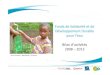 Fonds de solidarité et de développement durable pour l'eau ...€¦ · Cameroun. Bilan de l’activité du Fonds Eau mandat 2008 ‐ 2013. Le Fonds eau a étécréée. n 2003 dans