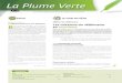 La Plume Verte - chenevertconseil.com€¦ · prophylaxie, tant médicale que sanitaire (nettoyage et désinfection, potabilisation de l’eau, supplémentation diététique, audits