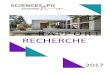 R A PP O R T RECHERCHE - Sciences Po Grenoble...4 Sabine Saurugger Directrice de la Recherche de Sciences Po Grenoble La deuxième édition du Rapport de la Recherche de Sciences Po