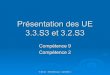 Présentation des UE 3.3.S3 et 3.2entreide.free.fr/cours/2a/ue33s3/Présentation 2012 de l’UE 3.3.S3... · Fait partie de la compétence 2 « CONCEVOIR ET CONDUIRE UN PROJET DE