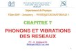 PHONONS ET VIBRATIONS DES RESEAUX - F2Schoolf2school.com/wp-content/uploads/2019/11/phy-mat-cours-01...3.1 Vibrations d’une chaîne monoatomique Nous supposons qu’une onde élastique