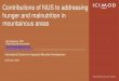 Contributions of NUS to addressing hunger and malnutrition ......Abid Hussain, PhD Food Security Economist Abid.Hussain@icimod.org abidwaqas670@hotmail.com Nutrition security in mountains