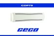 CDP70 - Geco · Fiche technique CDP70 Le CDP 70 est un déshumidificateur de piscine éconergétique et silencieux. Il fonctionne selon le principe de la condensation frigorifique