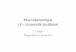 Macrodynamique L3 – Université du Maineperso.univ-lemans.fr/~flangot/cours/Microsoft PowerPoint... · 2015. 3. 6. · L3 – Université du Maine F. Langot flangot@univ-lemans.fr