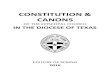CONSTITUTION & CANONSaa86e41e7d951355383b-cb342165bfeaa4f2927aec8e5d7de41f.r23.… · 2016. 5. 19. · Section 1.1 Accedes to General Constitution and Canons The Church in the Diocese
