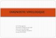 DIAGNOSTIC VIROLOGIQUE - Site Officiel · 2020. 5. 8. · DIAGNOSTIC VIROLOGIQUE Dr W. Mezaghcha Faculté de médecine de Sétif Cours de microbiologie 2e année médecine dentaire