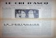 35 septembre 1951.pdf · LE CRI D'ASCQ : 10 FRANCS 35 Siège : 2, Rue Gaston-Baratte AS C Q locales et sportives (Sccté(é agréée du oouvernement no 14.020) Abonnement de soutien