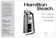 Hamilton Beach Can Opener [76606Z] - Use & Careopener. • The can opener will easily open all standard-size cans and cans with pop-top lids. • If there is a bump, dent, or heavy