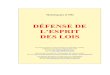 DÉFENSE DE L’ESPRIT DES LOIS - Freejl.droit.free.fr/docs/defense_esprit_des_lois.pdf · 2006. 12. 13. · Montesquieu (1750), Défense de l’Esprit des lois. 8 lui; elles sont