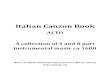 Italian Canzon Book - Washington Recorder Society€¦ · Italian Canzon Book – Table Of Contents Canzoni per Sonare con ogni sorte de stromenti (Venice 1608) – Alessandro Raverii