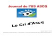 Février 2012 N° 86 - Freeusascq.free.fr/actualites/articles/lecridascq86.pdf · 2012. 2. 14. · juniors, 17 cadets, 17 minimes, 13 pupilles, 5 poussins et 2 arbitres officiels