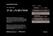 Introduction Fr-2 IntroducciónEs-2 TX-NR708 - Onkyo USA · 2020. 7. 19. · TX-NR708 Manuel d’instructions Merci d’avoir porté votre choix sur le ampli-tuner Audio-Video de