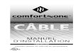 MANUEL D’INSTALLATION - Comfort Onede courant pour une connexion facile à un seul point Le câble chauffant ne peut pas être coupé pour l’ajuster Tensions : 120, 240 V c a ,