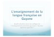 L’enseignement de la langue française en Guyane...L’apprentissage de la grammaire : une place disproportionnée, une réflexion pédagogique absente 30 à 50% de l’activité
