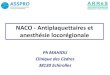 NACO - Antiplaquettaires et anesthésie locorégionale · 2017. 12. 7. · NACO suivant risque hémorragique Propositions (avis d’experts) du GIHP et du GEHT: Sié et al. AFAR 2011;30:645-650